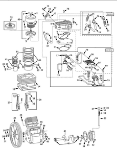 Pump Parts Diagram and Parts List for CE800200AJ  Campbell Hausfeld Compressor